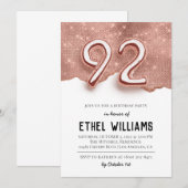 92. Geburtstagsparty Einladung (Vorne/Hinten)