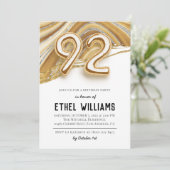 92. Geburtstagsparty Einladung (Stehend Vorderseite)