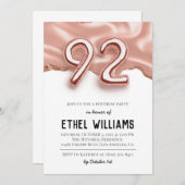92. Geburtstagsparty Einladung (Vorne/Hinten)