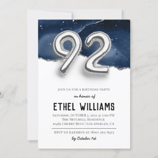 92. Geburtstagsparty Einladung