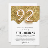 92. Geburtstagsparty Einladung (Vorne/Hinten)