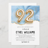 92. Geburtstagsparty Einladung (Vorne/Hinten)