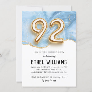 92. Geburtstagsparty Einladung