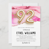 92. Geburtstagsparty Einladung (Vorderseite)