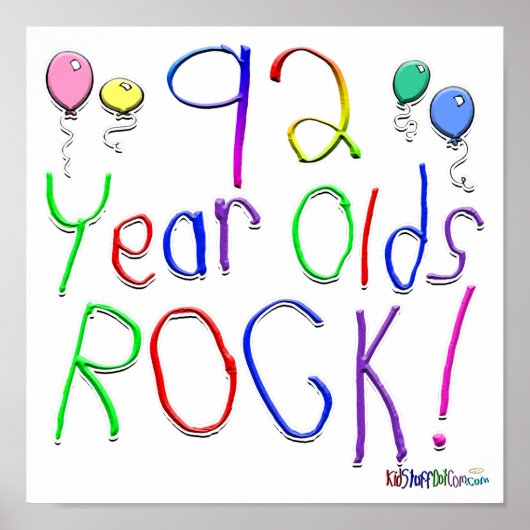 92 Jahre alt Rock ! Poster (Vorne)