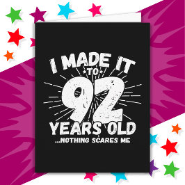 92 Jahre alt Sarcastic Meme Funny 92. Geburtstag Karte