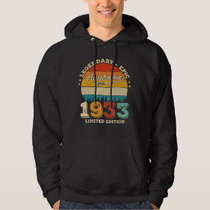 92 Jahre alter Tag 1933 Phantastisches 92. Geburts Hoodie