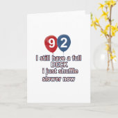 92 Jahre lustige Geburtstagsdesigns Karte (Gelbe Blume)