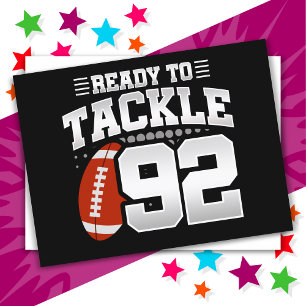 92-jähriges Tackle Football Party 92. Geburtstag Postkarte