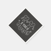 92. Jubiläum Geschenk Chalk Herzen Serviette (Ecke)