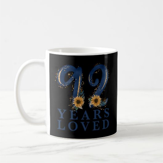 92 Oma 92Nd Py 92 Jahre Loved Kaffeetasse (Links)
