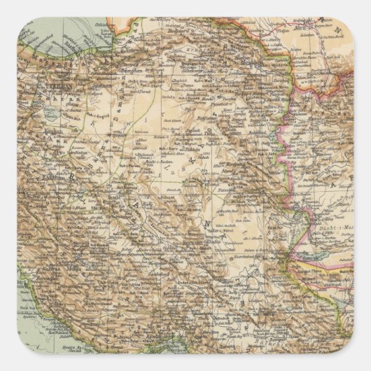 92 Persien, Afghanistan Quadratischer Aufkleber (Vorderseite)