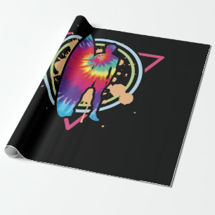 92.Surfen Surfer Tie Dye Vaporwave Surfer Surfer T Geschenkpapier