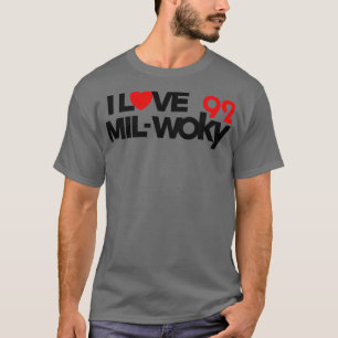 92 WOKY Liebe Milwaukee Abgestorbene Radiostation T-Shirt