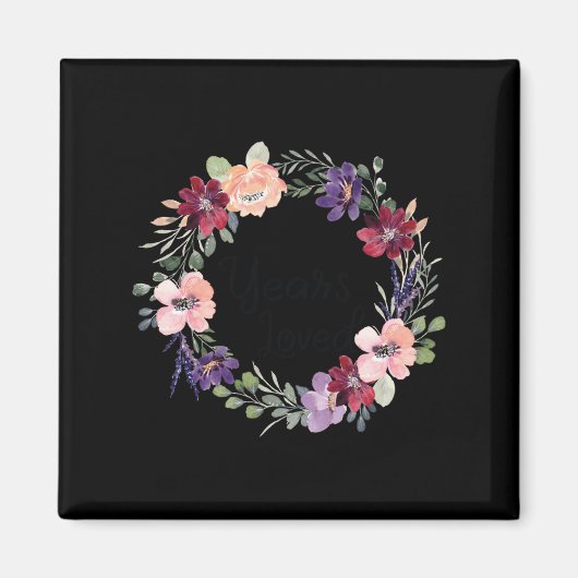 92 Years Loved Floral 92th Birthday Women 92 Years Magnet (Vorne)