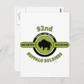 92ND INFANTRY DIVISION "BUFFALO SOLDIERS" POSTKARTE (Vorne/Hinten)