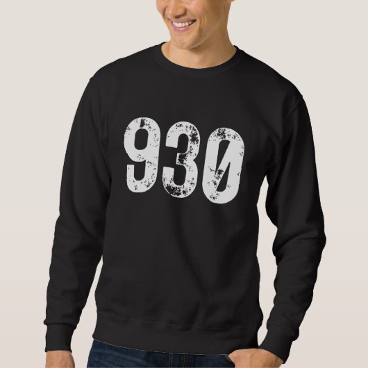 930 Area Code Evansville IN Mobile Telephone Area Sweatshirt (Vorderseite)