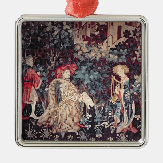 930 das Konzert, Tapisserie von Arras, 1420 Ornament Aus Metall (Vorne)