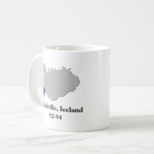 932nd ACS und Island-Karte Kaffeetasse (Vorderseite Links)