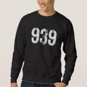 939 Area Code Puerto Rico Mobile Telephone Area Co Sweatshirt (Vorderseite)