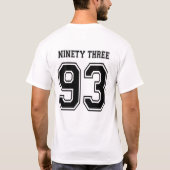 93 39-er Varianznum T-Shirt (Rückseite)