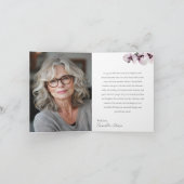 93 & Fabulous Orchid Photo Birthday Greeting Card Karte (Innenseite)