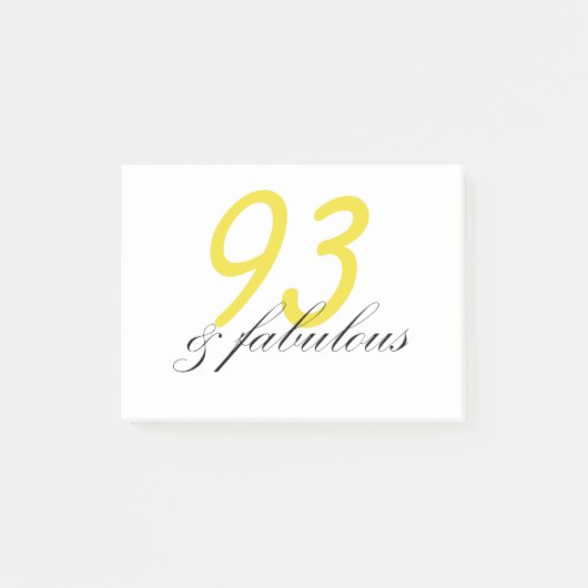93 & Fabulous Post-it Klebezettel (Vorderseite)