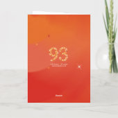 93. Geburtstag - 93. Stars - Rot - Alter 93 Karte (Rückseite)