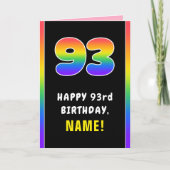 93. Geburtstag: Farbiger Regenbogen Nr. 93, Indivi Karte (Vorderseite)