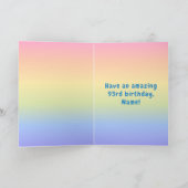 93. Geburtstag: Farbiger Regenbogen Nr. 93, Indivi Karte (Innenseite)