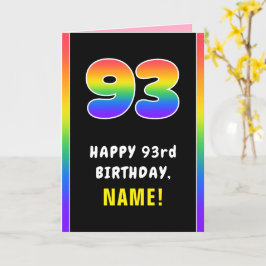 93. Geburtstag: Farbiger Regenbogen Nr. 93, Indivi Karte