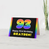 93. Geburtstag: Farbiger Regenbogen Nr. 93, Indivi Karte (Vorderseite)