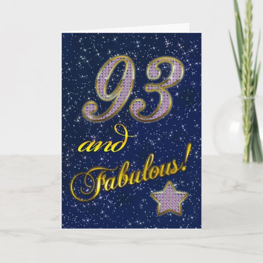 93. Geburtstag für jemanden Fabulous Karte (Vorderseite)