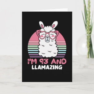 93. Geburtstag Llamazing Llama 93 Jahre alt Geburt Karte