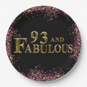 93. Geburtstag  Pappteller