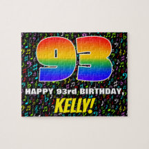 93. Geburtstag — Spaß, farbenfrohe Musiksymbole & 