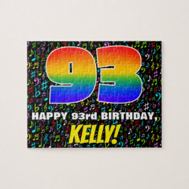 93. Geburtstag — Spaß, farbenfrohe Musiksymbole &  Puzzle
