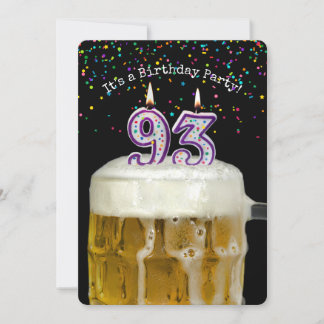 93. Geburtstagskandle-Party Einladung