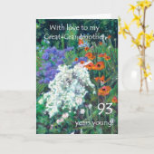 93. Geburtstagskarte für Großmutter - Garten Karte (Gelbe Blume)