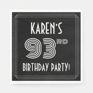 93. Geburtstagsparty: Art-Déco-Stil + Individuelle Serviette