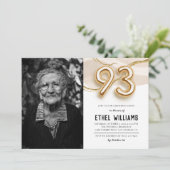 93. Geburtstagsparty Einladung (Stehend Vorderseite)