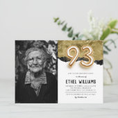 93. Geburtstagsparty Einladung (Stehend Vorderseite)