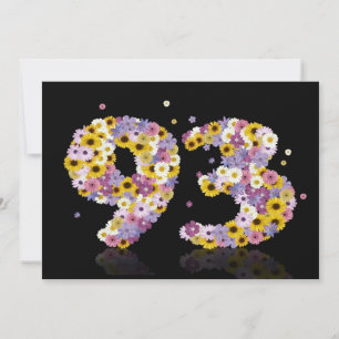 93. Geburtstagsparty mit Blumenbriefen Einladung