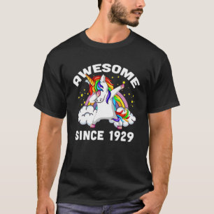 93 Jahre alt 1929 93. Geburtstagsgeschenk Unicorn T-Shirt
