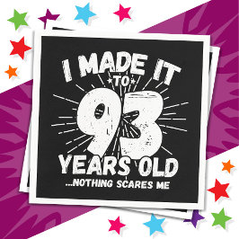 93 Jahre alt Sarcastic Meme Funny 93. Geburtstag Serviette