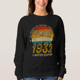 93 Jahre alter Tag 1932 Phantastisches 93. Geburts Sweatshirt