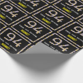 94. Geburtstag: Blumennummer, Individuelle Name, B Geschenkpapier (Ecke)