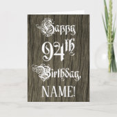 94. Geburtstag: Extravaganter, eleganter Text; Imi Karte (Vorderseite)