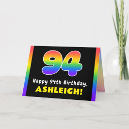 94. Geburtstag: Farbiger Regenbogen Nr. 94, Indivi Karte