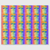 94. Geburtstag: Farbiges, lustiges Regenbogenmuste Geschenkpapier (Flach)